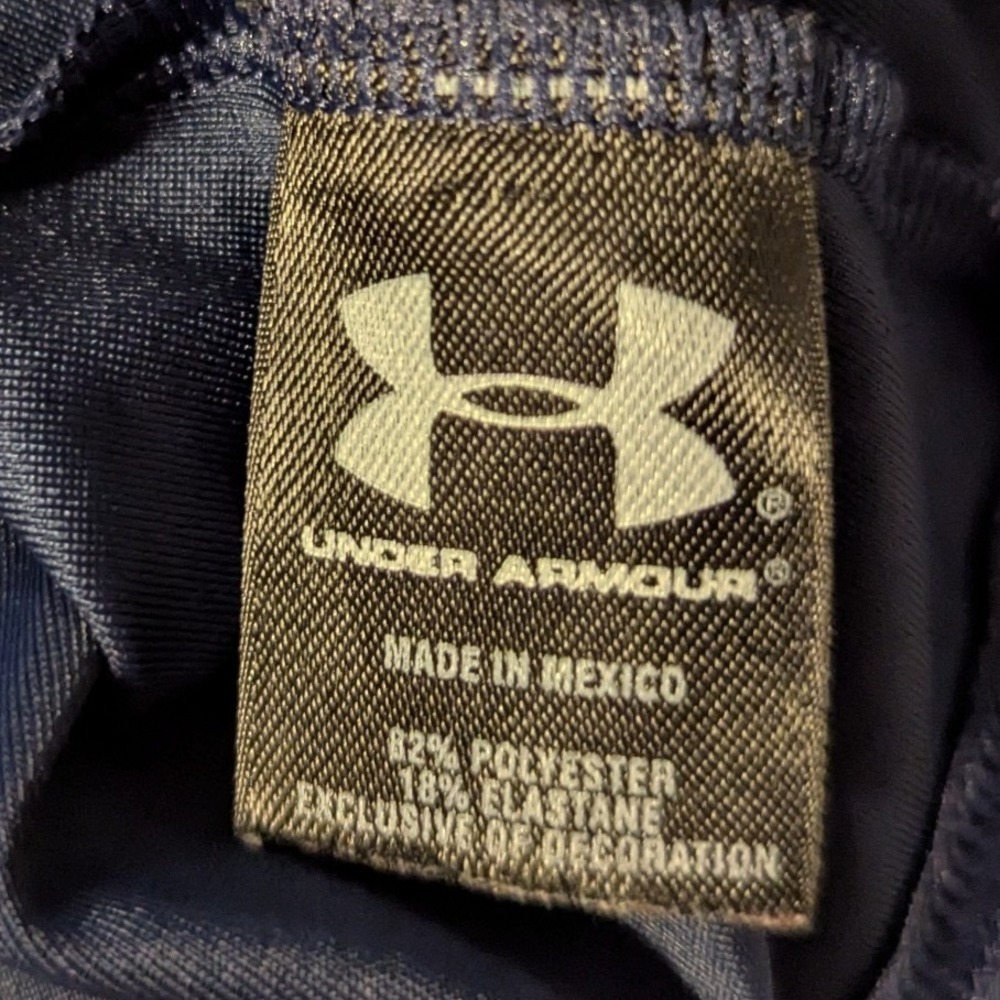 Under Armour Mens HeatGear Compression Long Sleeve Shirt Navy Blue LG Large - Picture 8 of 10